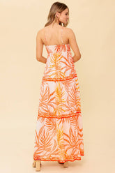 TROPICAL LAGOON O-RING MAXI DRESS